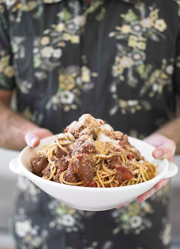 Farfurie de spaghete cu chiftele